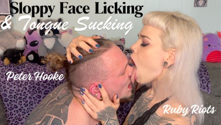 Sloppy Face Licking and Tongue Sucking