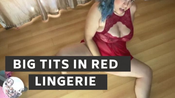 Big Tits in Red Lingerie