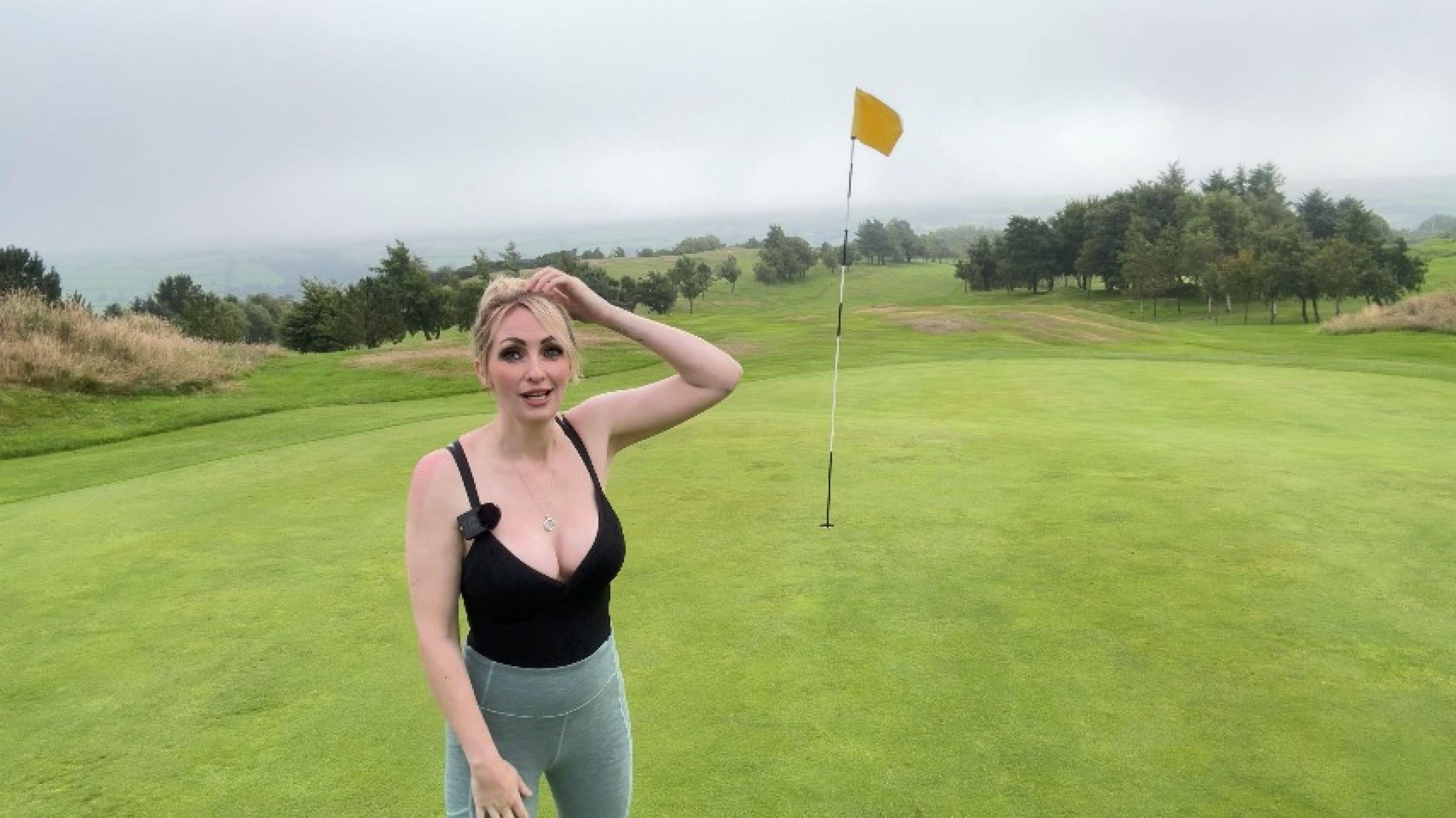 Jade Sneaks Onto The Golf Course In Full Swing