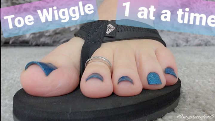 Blue Toes Wiggle in Flip Flops