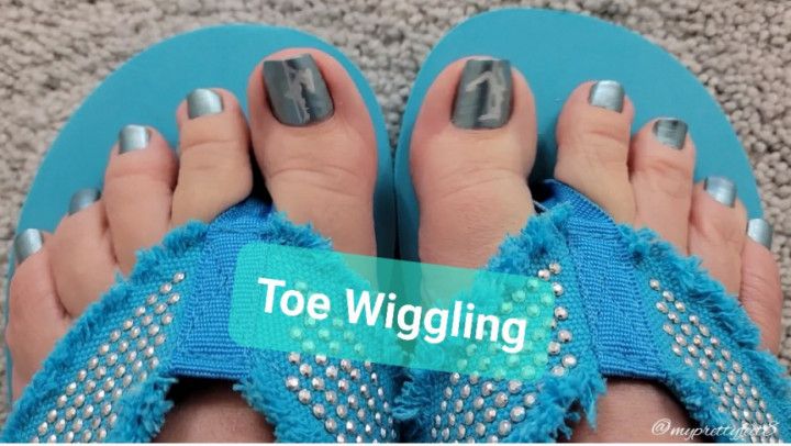 Blue Toes Foot POV Wiggle