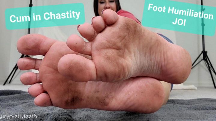 Cum in Chastity, Dirty Feet Loser