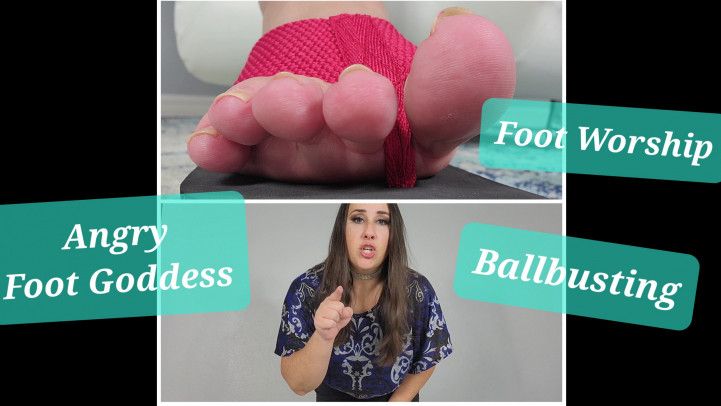 Ballbusting Punishment to Foot Worship