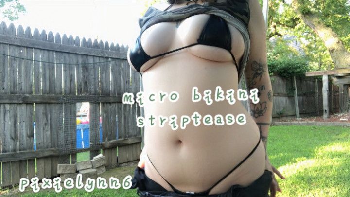 micro bikini striptease