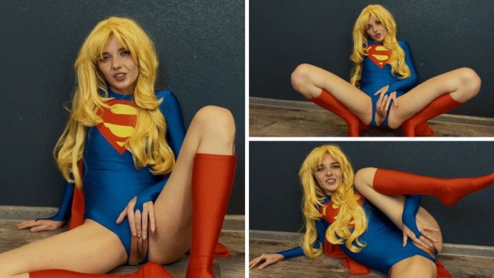 Classic Supergirl - Fingering and Pussy Play