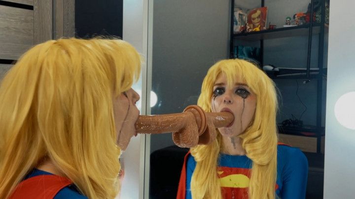 Classic Supergirl - Dildo Face Fucking