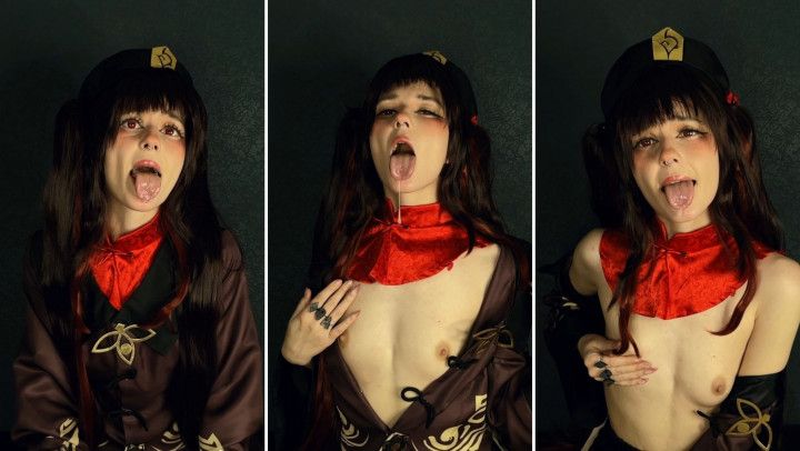 Hu Tao - Silly Ahegao Face - Genshin Impact Cosplay