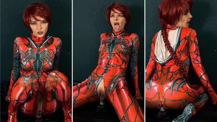 Carnage Cosplay - Dildo Cowgirl Fucking