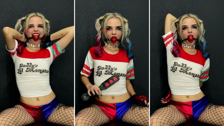 Harley Quinn Cosplay - Ballgagged Slappi