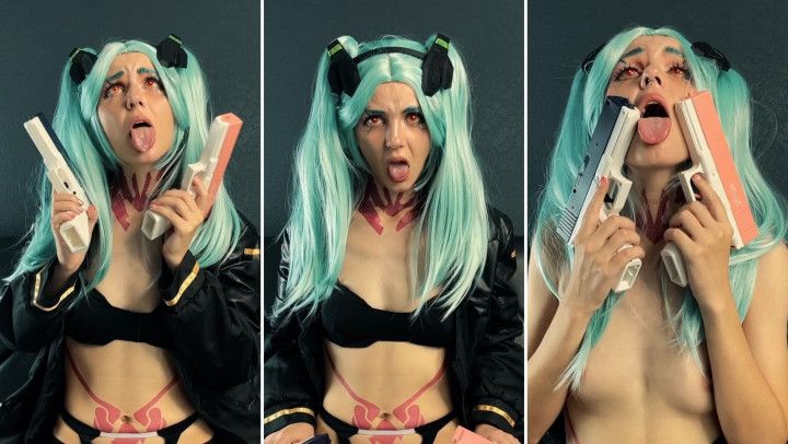 Rebecca Edgerunners Cosplay - Silly Ahegao Face