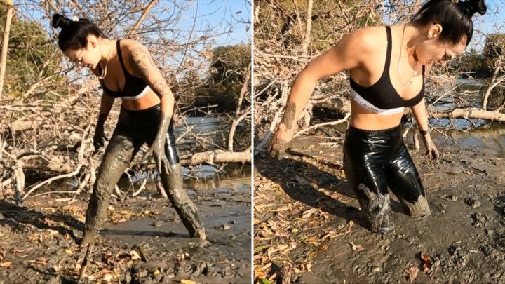 Jade gets stuck in sticky mud and loses her shoe