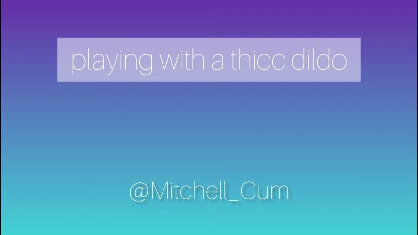 Playing with a thick dildo - audio