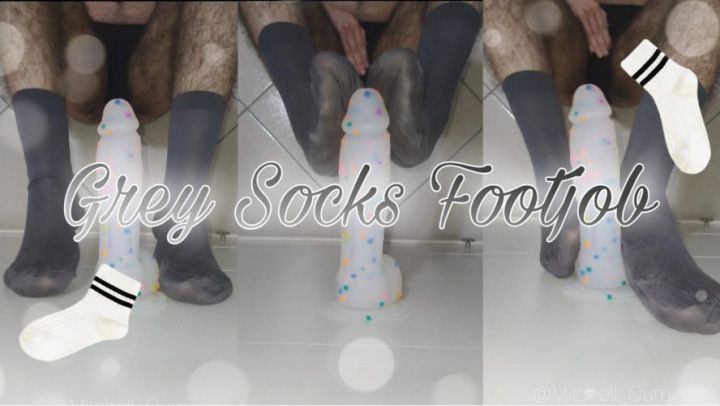 grey socks footjob