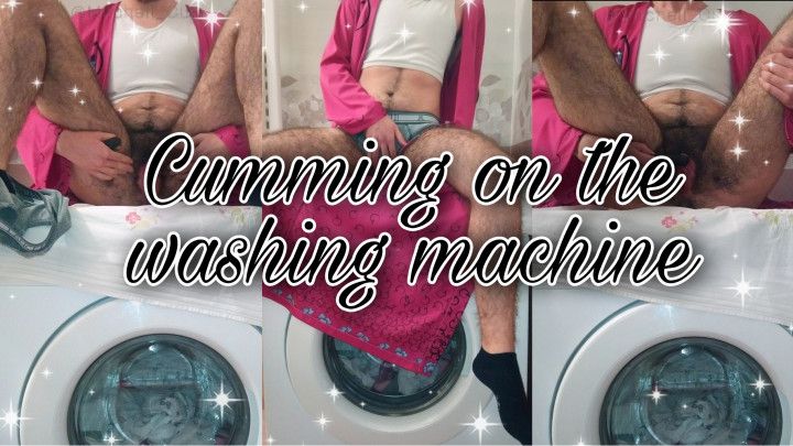 cumming on the washing machine