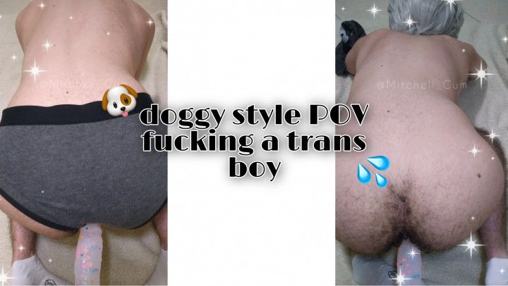 doggy style POV: fucking a trans boy