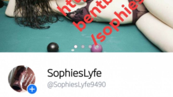 FOLLOW me on Facebook @sophieslyfe9490