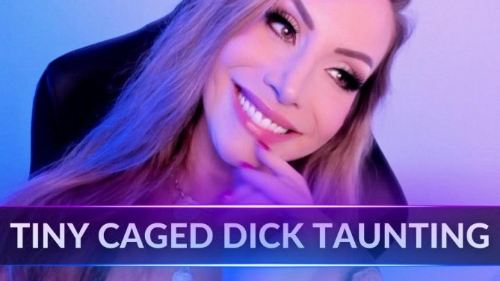 Tiny Caged Dick Taunting