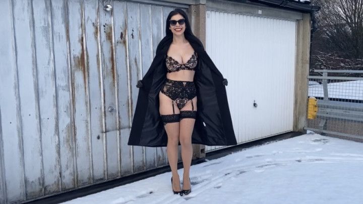 Lingerie and snow