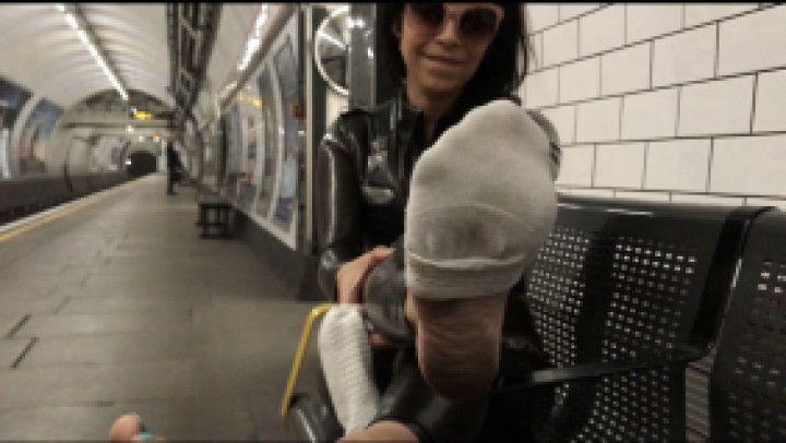 Latex and dirty feet at the tube station