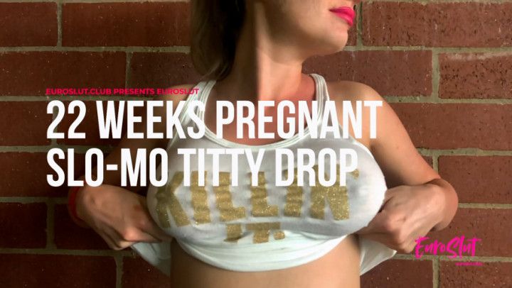 Slow Motion Pregnant Titty Drop