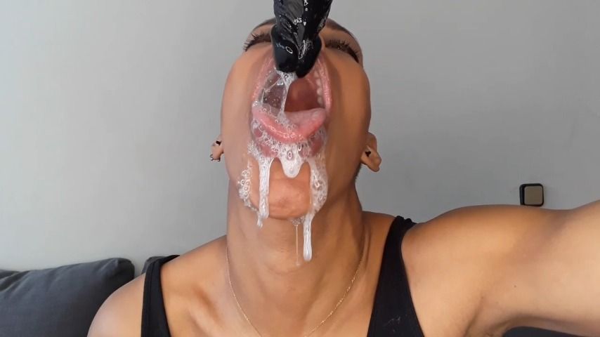 Drooly Sloppy Dildo sucking