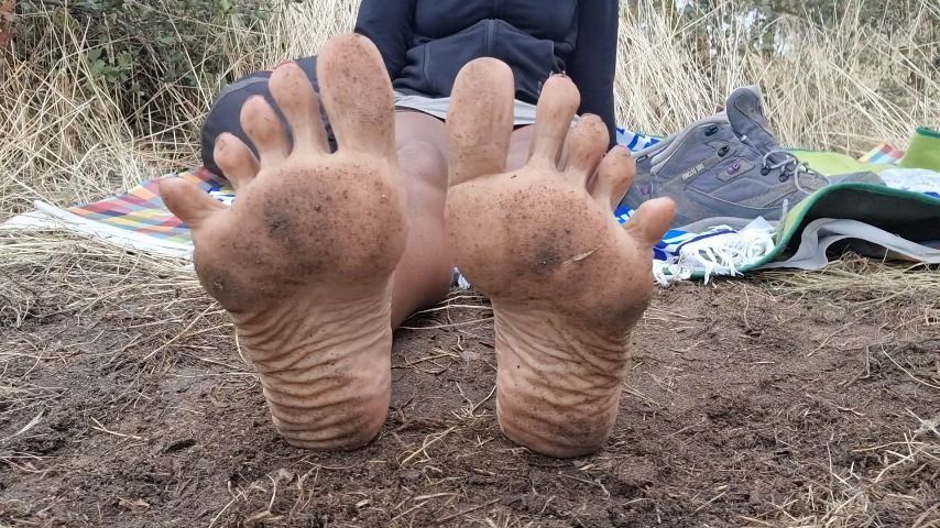 Dirty feet joi outdoors