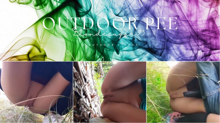 Outdoor pee compilation