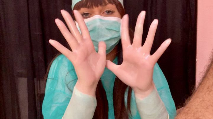 Pink Nails &amp; new Ansell Surgical Gloves