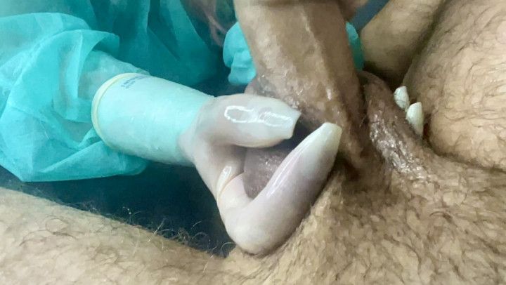 Surgical White gloves Sperm Sample