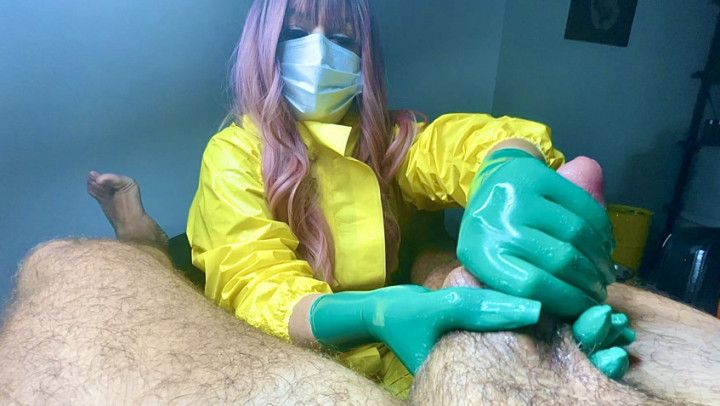 Milked Latex Glove Slave Part 1