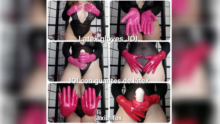 Latex gloves JOI - Pinks and red gloves