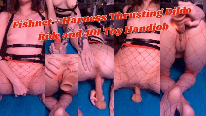 Fishnets &amp; Dildo Solo + JOI Handjob