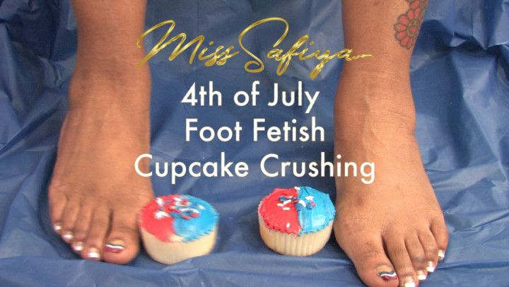 4th of July Cupcake Crush - Foot Fetish