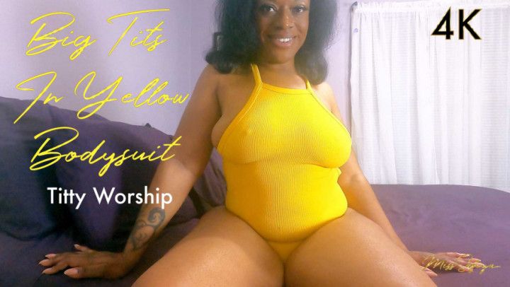 Big Tits In Yellow Bodysuit	- 4K