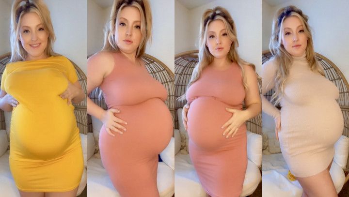 Pregnant Too Tight Dresses Try On