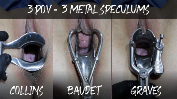 3 DIFFERENT SPECULUMS - GYNO FETISH