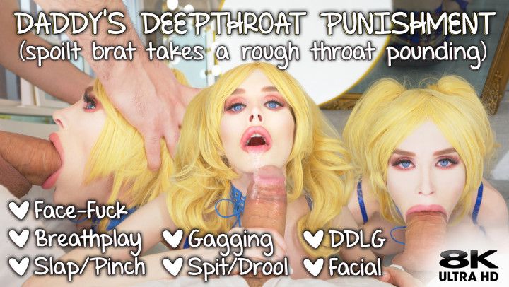 DDLG Bimbo Rough Breathplay Punishment