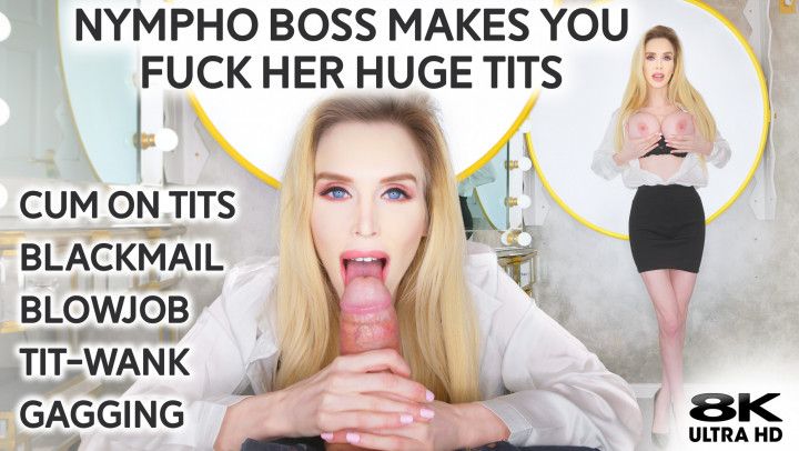 MILF Boss Tittyfuck &amp; Blowjob Blackmail