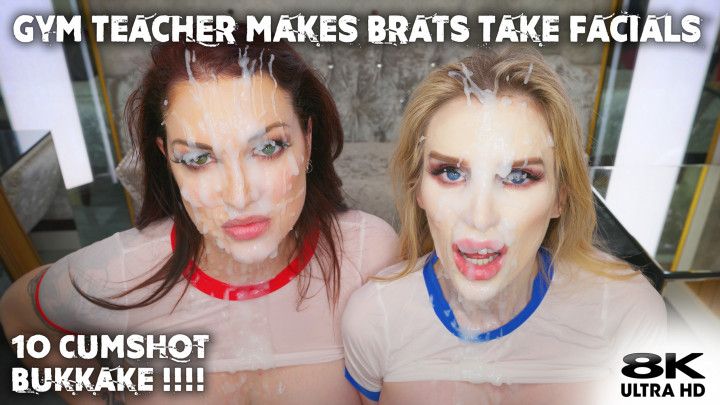 Brats Get Bukkake Facials From Teachers