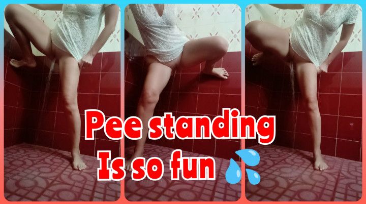 Pee standing fun