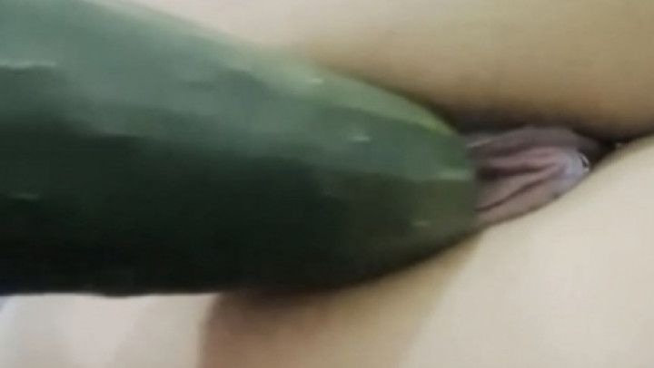 Cucumber  in my ass So tight