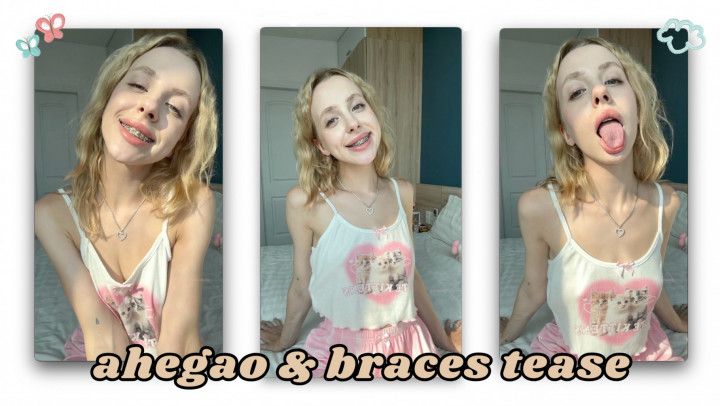 DADDYS GIRL TEASE YOU WITH BRACES AND AHEGAO