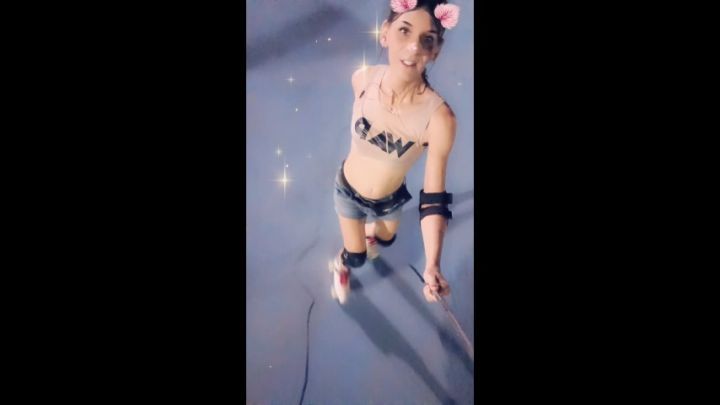 Skating with MJ as a bunny