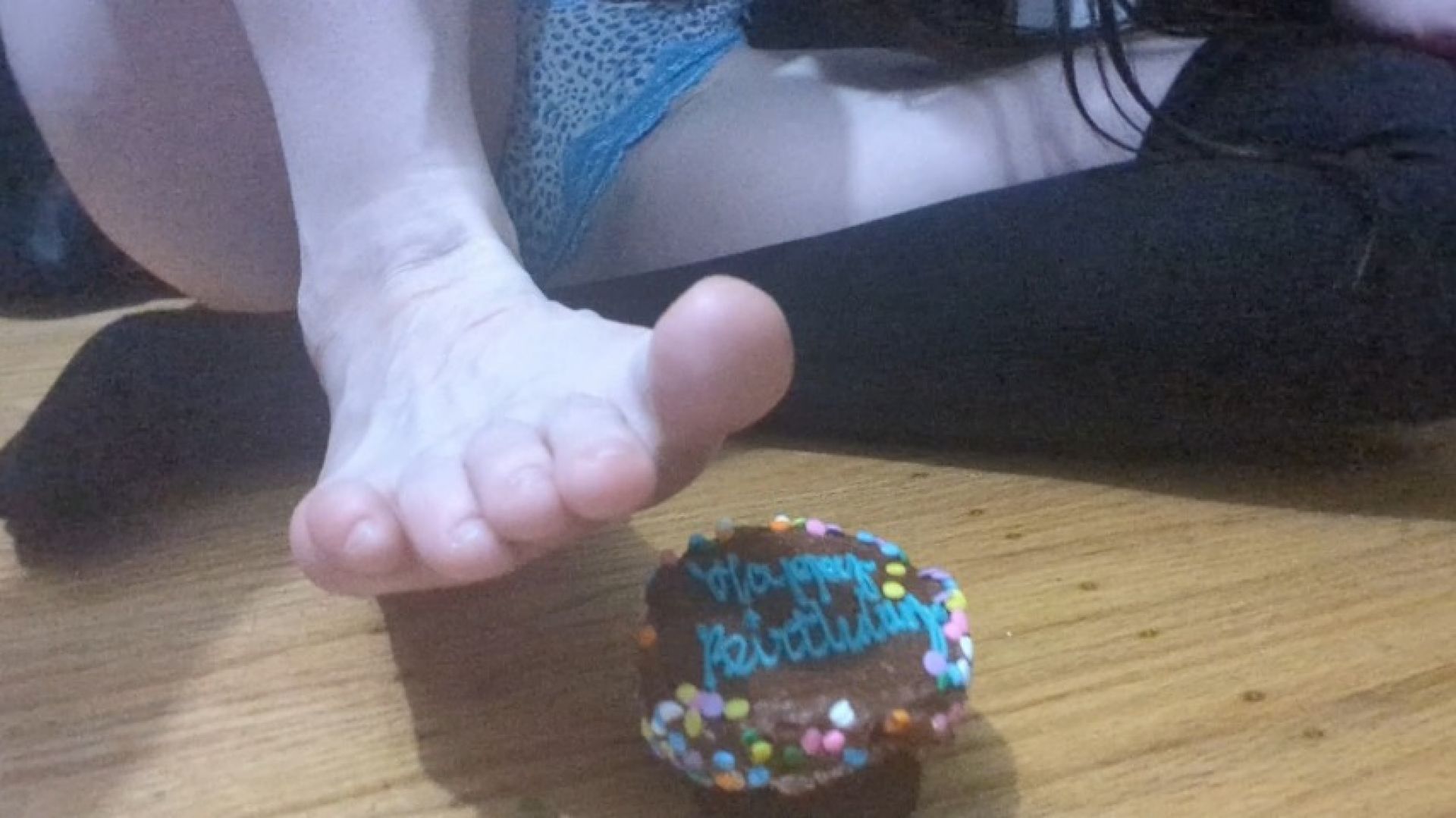 Foot Smash Loser Chocolate Birthday Cupcake