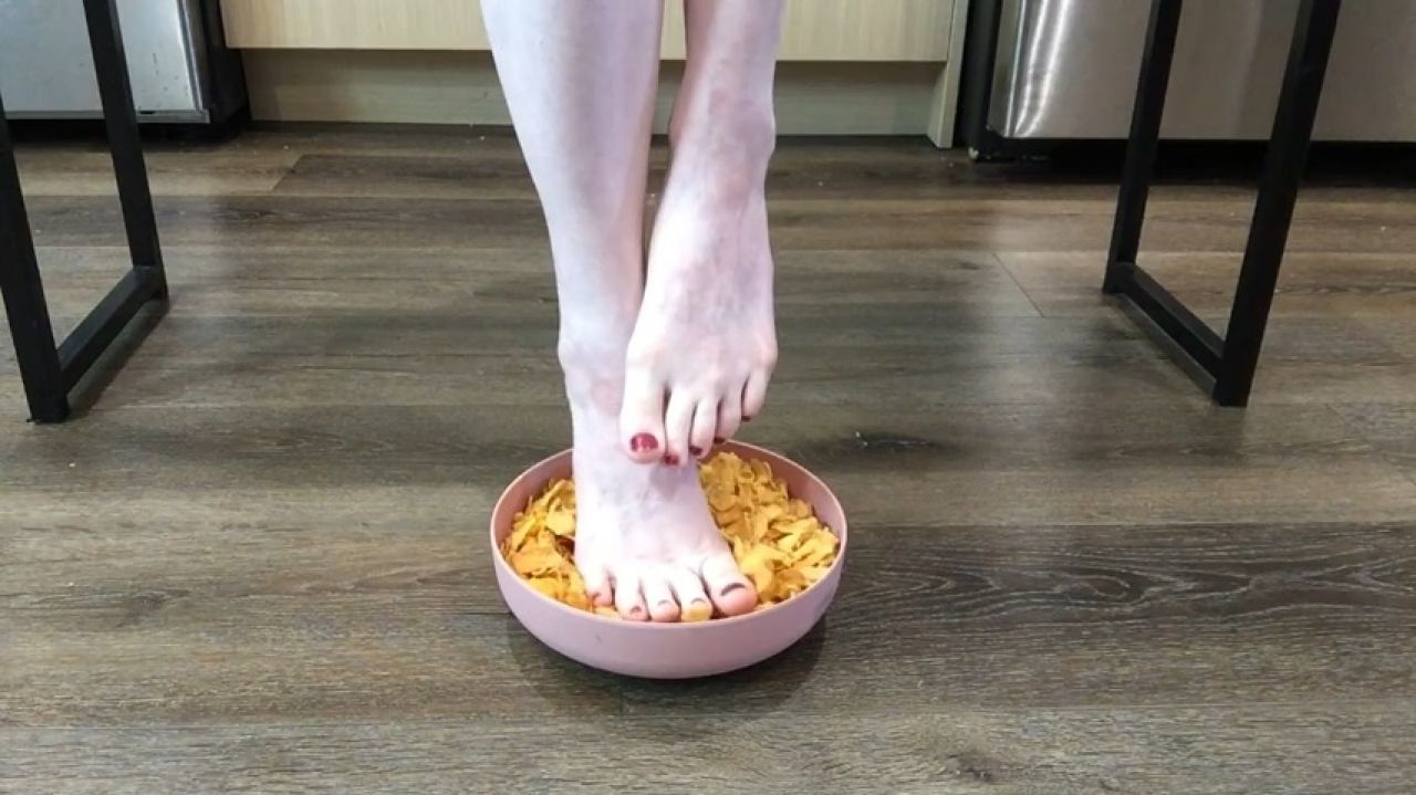 Crushing Cereal with Bare Feet and Milk