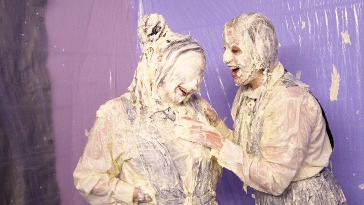 School Girls Get Creamy in 20 Pies