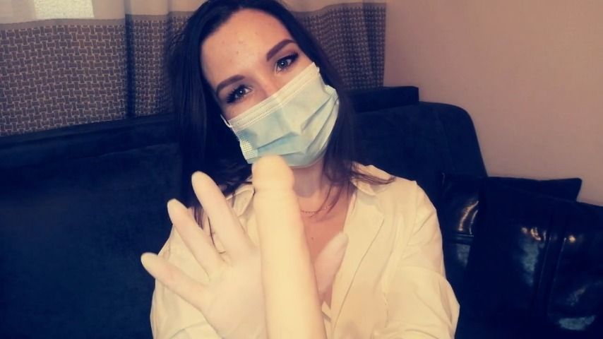 Gloves. The nurse touches you