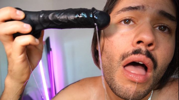 Straight Guy Sucks Dildo for the First Time