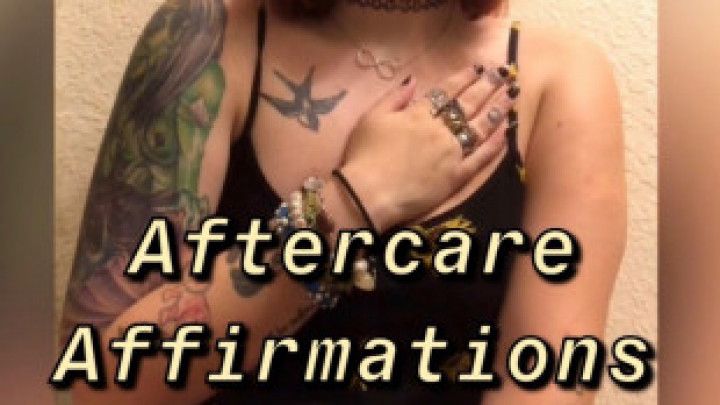 Aftercare Affirmations for Online Seshs