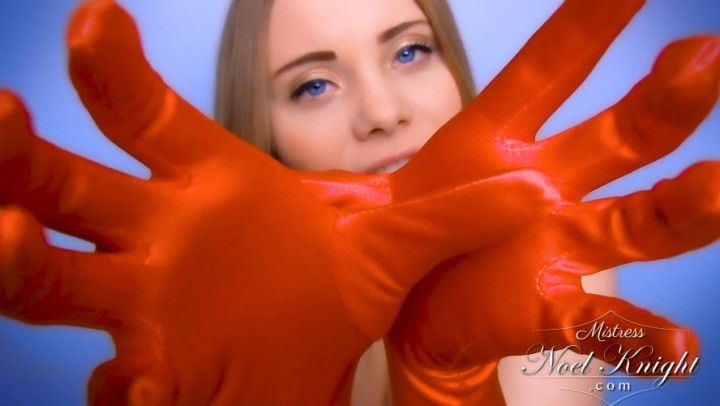 Shiny Satin Glove Fetish